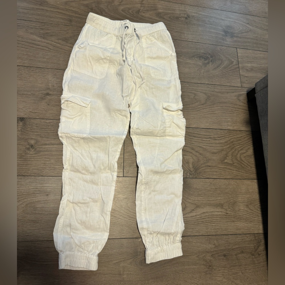 Nicole Miller Linen Cargo Pants